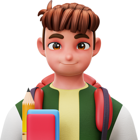 3D Character Avatar Male Student Boy